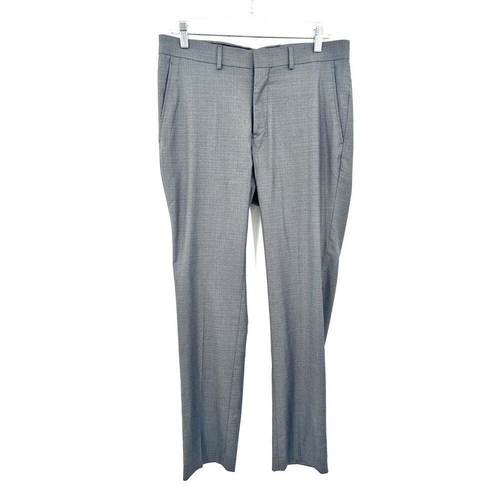 KENNETH COLE Reaction Men's Gray Techni Cole Straight Leg Dress Pants 32 x 32